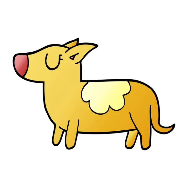 Cartoon Doodle Staande Hond — Stockvector