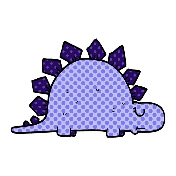 Cartoon Doodle Pravěkých Dinosaurů — Stockový vektor