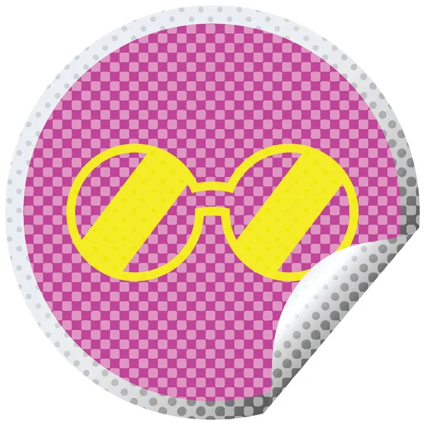 Bril Grafische Vector Illustratie Circulaire Peeling Sticker — Stockvector