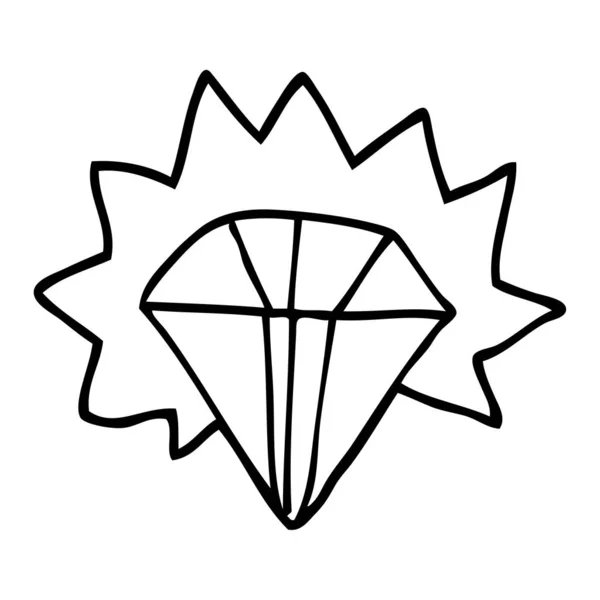 Lijntekening Cartoon Reus Ruby — Stockvector