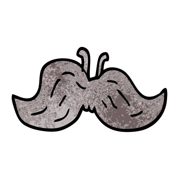 Doodle Desenho Animado Bigode —  Vetores de Stock