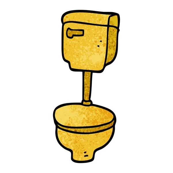 Desenho Animado Doodle Banheiro Dourado — Vetor de Stock
