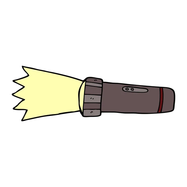 Cartoon Doodle Taschenlampe Vektorillustration — Stockvektor