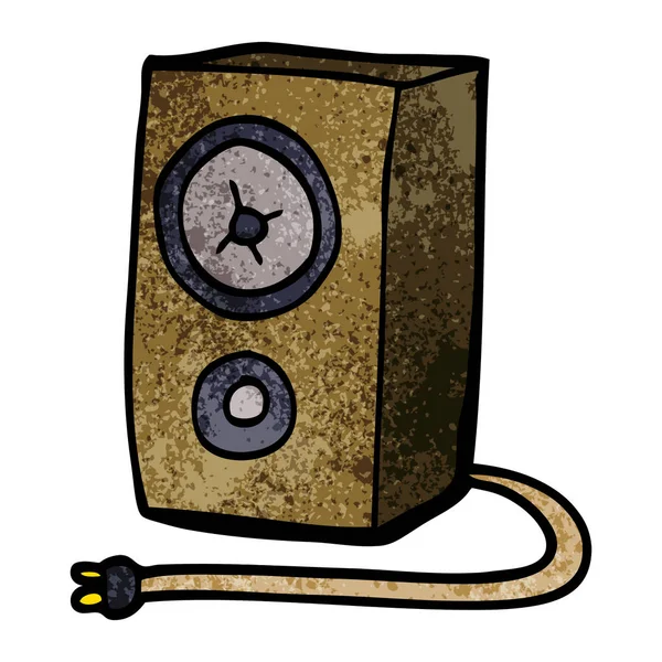 Cartoon Doodle Oude Houten Speaker — Stockvector