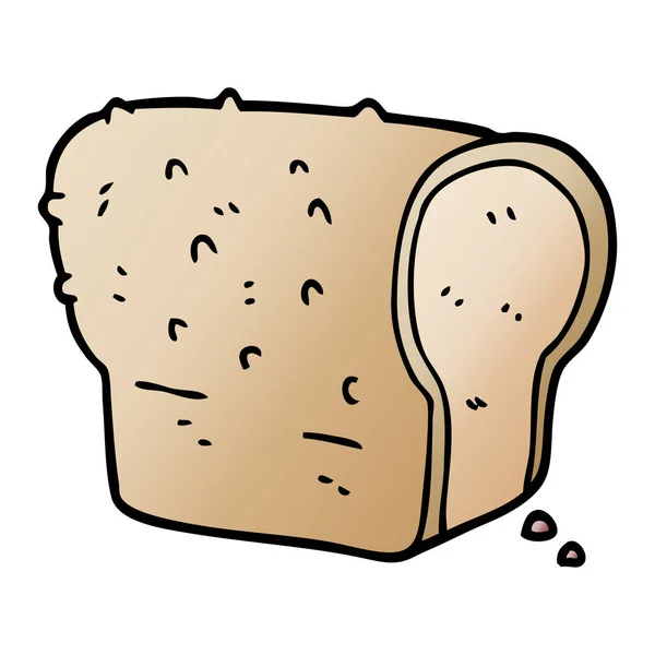 Pão Doodle Desenhos Animados — Vetor de Stock