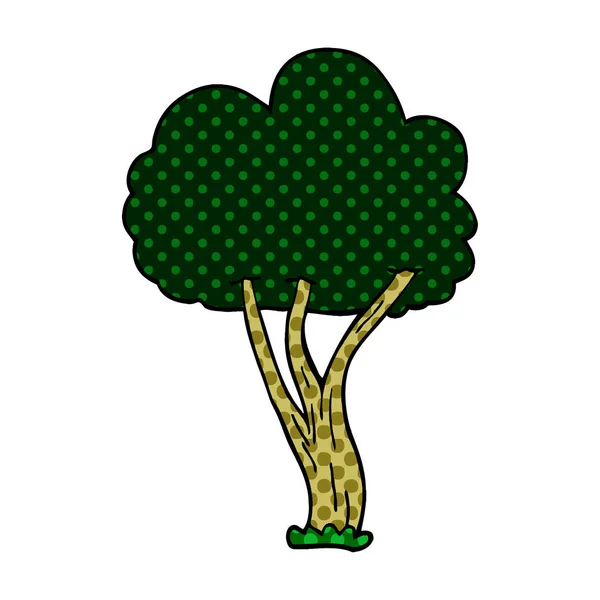 Цветущее Дерево Мультяшек — стоковый вектор