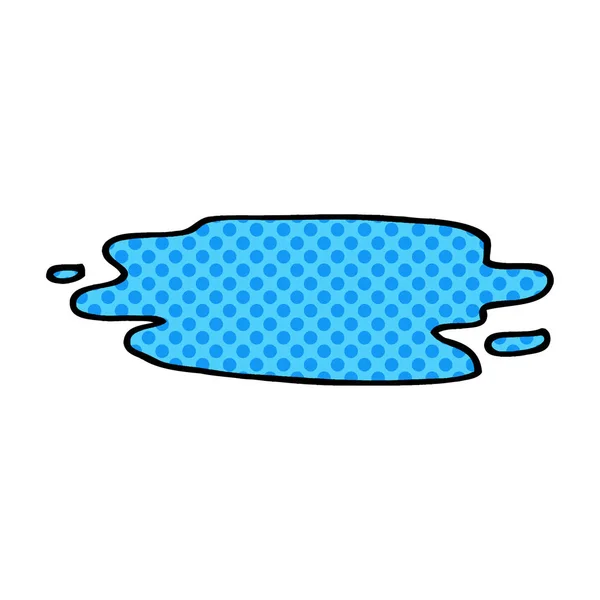 Kreslený Doodle Mokrá Louže — Stockový vektor