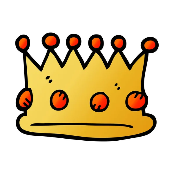 Vektorgradienten Illustration Cartoon Königliche Krone — Stockvektor