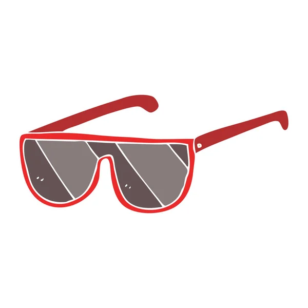 Flachfarbige Abbildung Der Sonnenbrille — Stockvektor