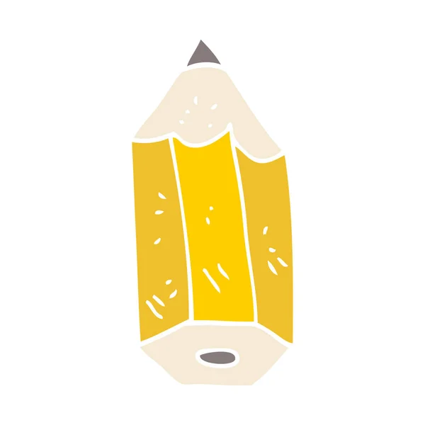 Illustration Couleur Plate Talon Crayon — Image vectorielle