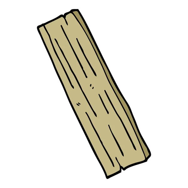 Cartoon Doodle Planka Trä — Stock vektor