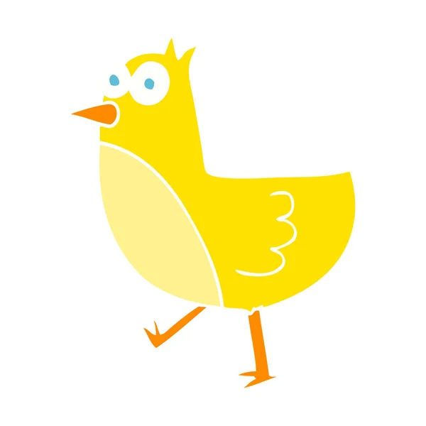 Ilustração Cor Plana Pássaro — Vetor de Stock