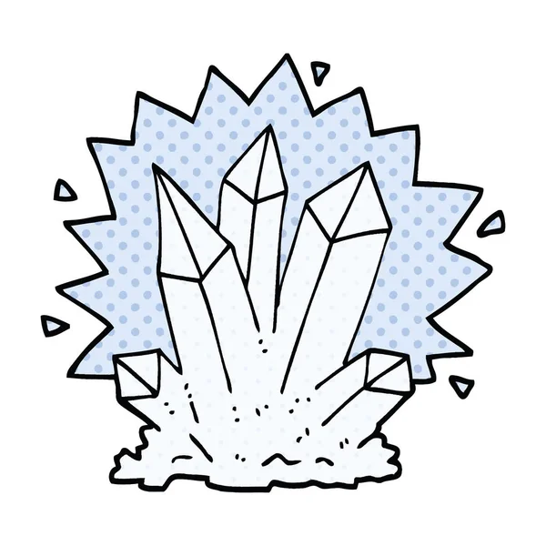 Comic Book Style Cartoon Natural Crystals — Stock Vector