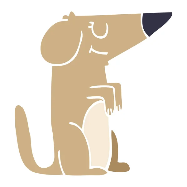 Doodle Σκύλος Cartoon Πολύχρωμο Διανυσματικά Εικονογράφηση — Διανυσματικό Αρχείο