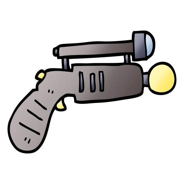 Vector Gradient Illustration Cartoon Ray Gun — Stock Vector