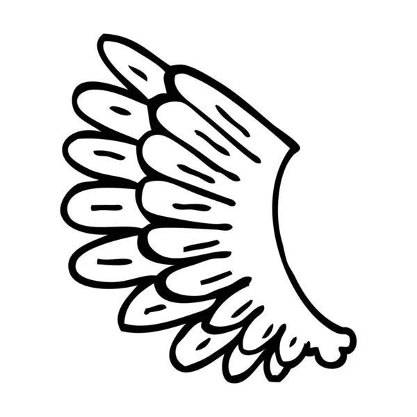 Kreslení Čar Kreslených Křídla — Stockový vektor