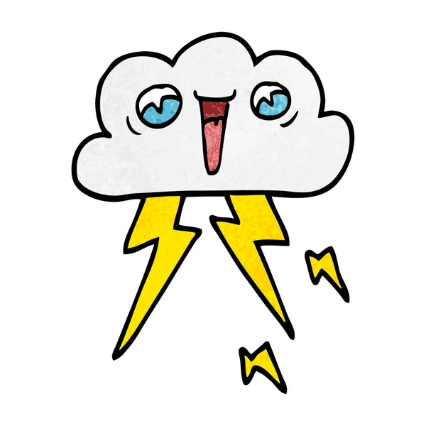 Cartoon Doodle Van Thunder Cloud — Stockvector