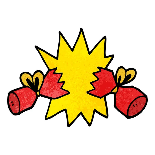 Cartoon Doodle Cracker Vectorillustratie — Stockvector