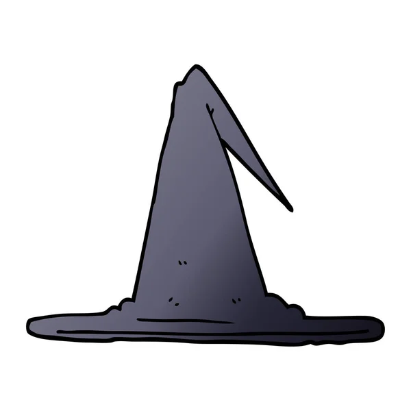 Γελοιογραφία Doodle Καπέλο Μάγισσας — Διανυσματικό Αρχείο