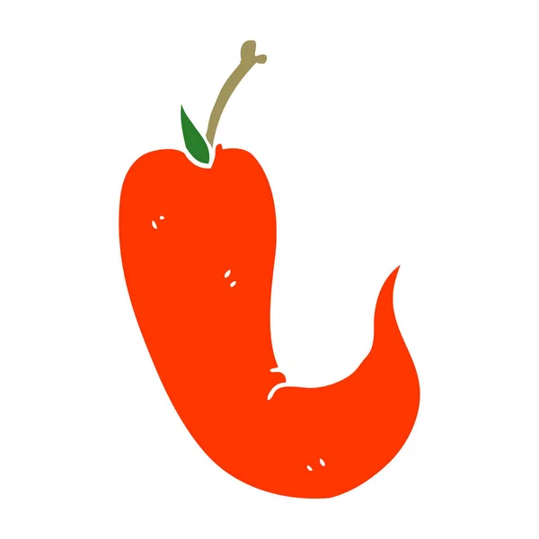 Dibujos Animados Garabato Rojo Picante Chile Pimienta — Archivo Imágenes Vectoriales