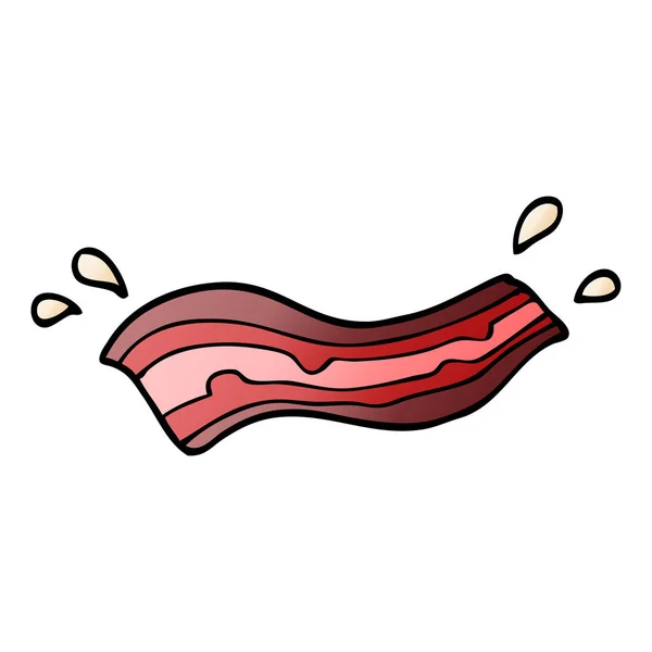 Desenho Animado Doodle Sizzling Bacon — Vetor de Stock