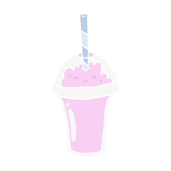 Flache Farbe Stil Cartoon Smoothie — Stockvektor