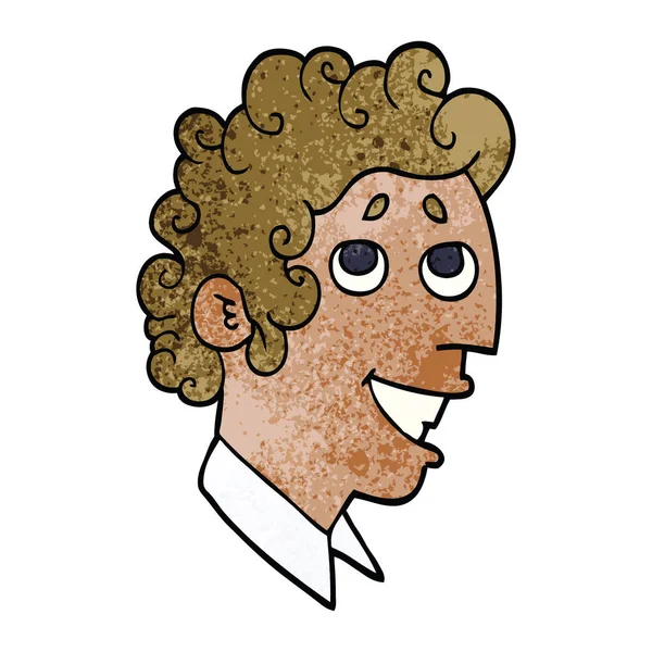 Karikatur Doodle Mann Gesicht — Stockvektor