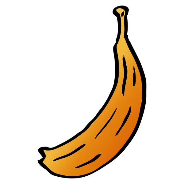 Doodle Μπανάνα Κινούμενα Σχέδια Διανυσματικά Εικονογράφηση — Διανυσματικό Αρχείο