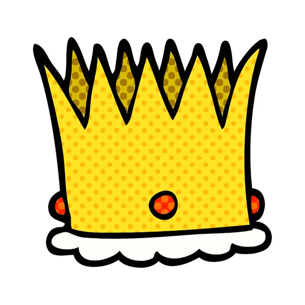 Dessin Animé Doodle Couronne Royale — Image vectorielle