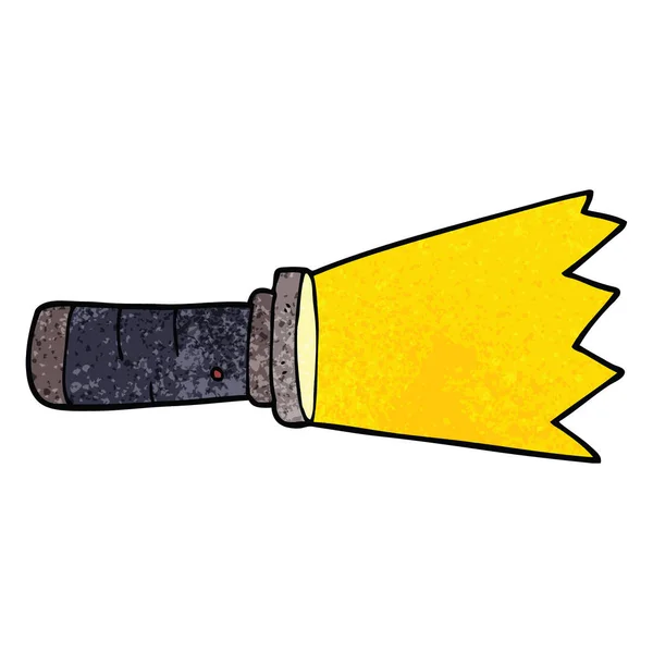 Cartoon Doodle Svítí Torch — Stockový vektor