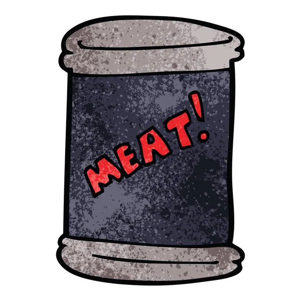 Cartoon Doodle Blikje Vlees — Stockvector