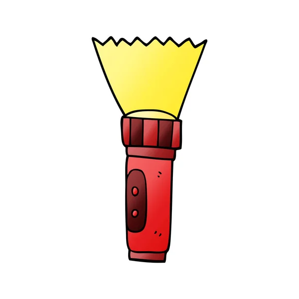 Cartoon Doodle Taschenlampe Vektorillustration — Stockvektor