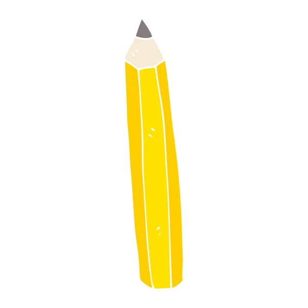 Flat Color Illustration Pencil — Stock Vector