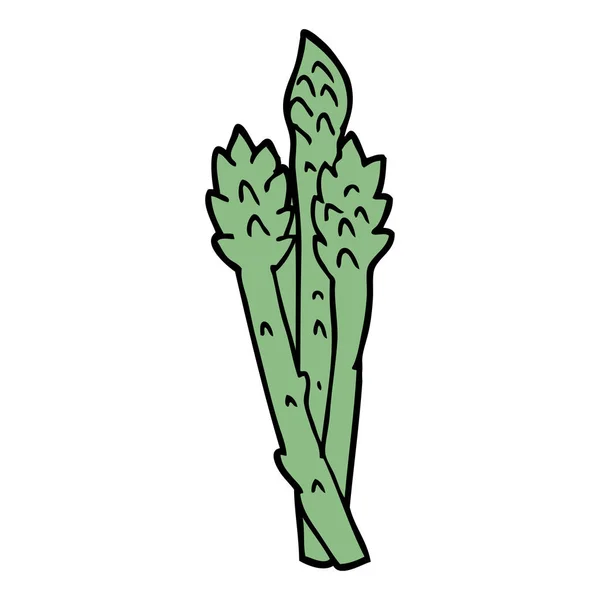 Kreslený Doodle Chřest Rostlin — Stockový vektor