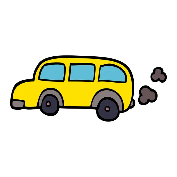 Γελοιογραφία Doodle Σχολικό Λεωφορείο — Διανυσματικό Αρχείο