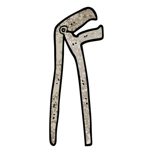 Grunge Ανάγλυφη Εικόνα Κινουμένων Σχεδίων Υδραυλικοί Γαλλικό Κλειδί — Διανυσματικό Αρχείο
