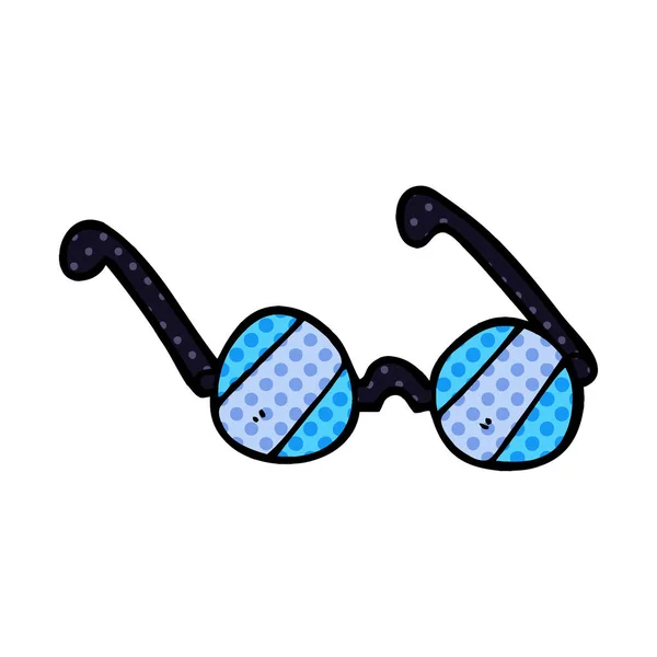 Lunettes Verre Doodle Dessin Animé — Image vectorielle