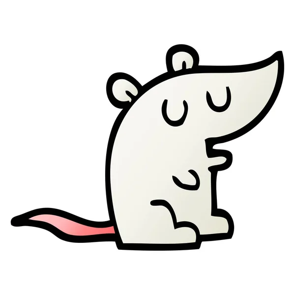 Vetor Gradiente Ilustração Cartoon Mouse — Vetor de Stock