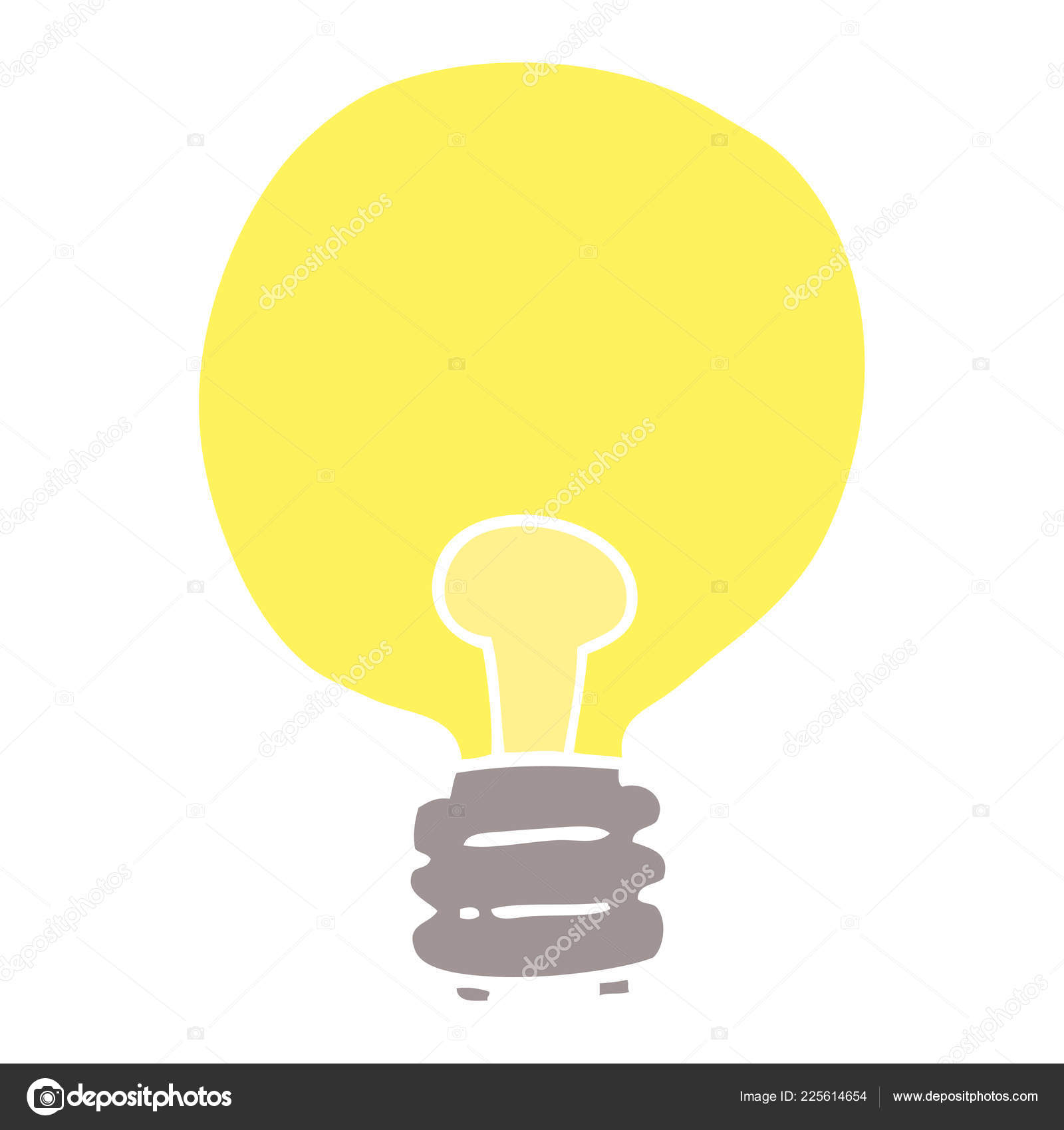 动画片涂鸦灯泡图库矢量图©lineartestpilot 225614654, image size:1600x1700