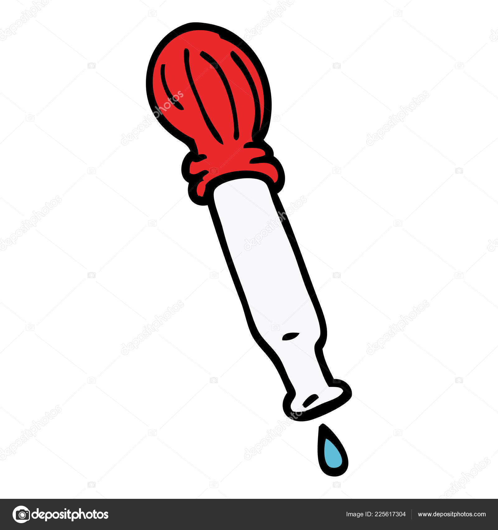 Cartoon Doodle Dripping Pipette Stock Vector Image by ©lineartestpilot
