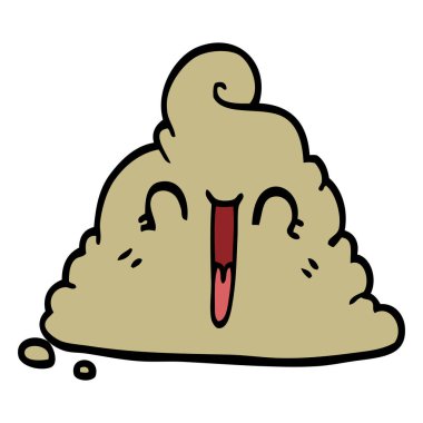 çizgi film doodle kaka, vektör çizim