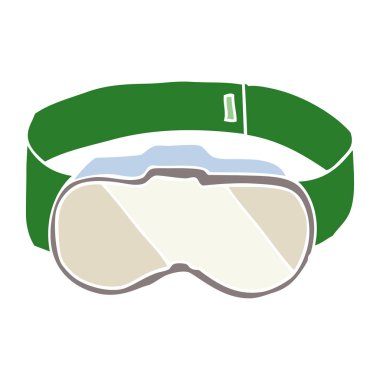 düz renk tarzı çizgi film gözlük