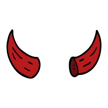 çizgi film doodle boynuz