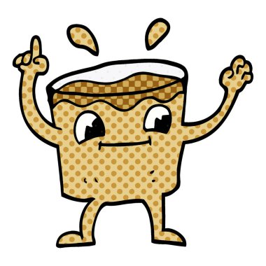 çizgi film doodle kahve atış