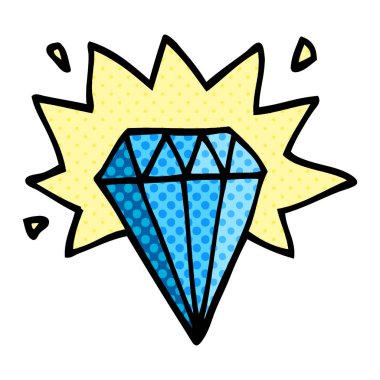 çizgi film doodle dövme elmas