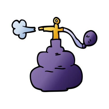 çizgi film doodle parfüm şişe sprey