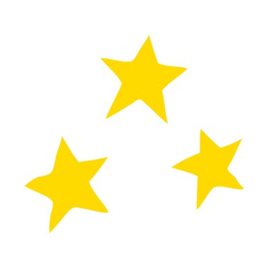 düz renk tarzı çizgi film yıldız