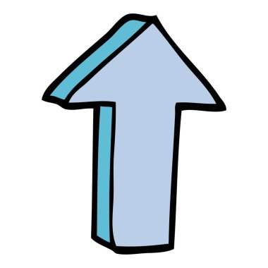 karikatür oku, vektör çizim doodle