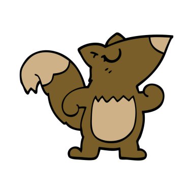 çizgi film doodle emin sincap