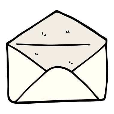 elle çizilmiş doodle tarzı çizgi film zarf